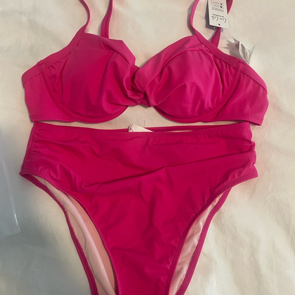 Vibrant Pink CUPSHE Bikini Set